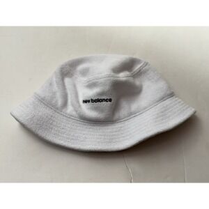 New Balance Unisex White Terry Lifestyle Bucket Hat